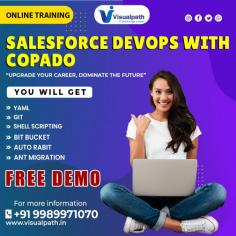 Visualpath, a premier institute in Hyderabad, provides Comprehensive Salesforce Devops Training In Hyderabad designed to empower professionals in agile development and deployment practices. Our expert-led Salesforce Devops With Copado Training covers fundamental concepts, essential tools, and practical hands-on projects for an immersive learning experience. Join us for a free demo session! Call now: +91-9989971070. Course Covered: Salesforce, DevOps,Copado,Deployment tools, Jenkins,Testing, Automation, Version control, Agility, Reporting Visit: https://visualpath.in/online-salesforce-devops-training.html Join Us Whatsapp: https://www.whatsapp.com/catalog/919989971070/ Visit: https://visualpathblogs.com/