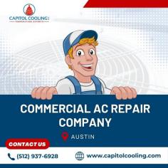 Proper repairs and routine servicing can significantly extend the lifespan of your commercial AC unit, helping you avoid expensive replacements. At Capitol Cooling, we take pride in being the top commercial AC repair company in Austin. Our dedicated team ensures quick response times to minimize downtime and keep your business running efficiently. Contact us today.