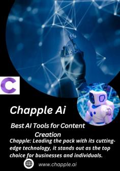 Writing can feel easy and natural with this advanced AI-based writing tool. Chapple AI helps users create clear, thoughtful, and polished content faster than ever. It's perfect for anyone who wants professional-quality writing with minimal effort. This tool adapts to your needs, improving productivity while reducing the time spent on editing. With its user-friendly design, Chapple AI supports both beginners and experienced writers. Whether you're drafting emails, reports, or creative work, this AI-based writing tool ensures every word fits perfectly. Experience smooth, seamless writing that empowers you to focus on your ideas.