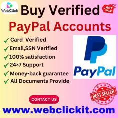 Buy Verified PayPal Accounts
Do want to buy verified paypal accounts that will safe and secure? We provide fully verified paypal account with affordable price. We fully verified usa uk canada paypal account.

Feature to buy verified paypal accounts
Affordable Pricing
Worldwide Compatibility:
Customizable Login Details
Instant Delivery
Fully Verified Accounts
Access Premium Features
Email and SSN Verified
All verified documents.
For More Contact Us:
Tel: @webclick_it
WhatsApp: +1 (337) 420-5093
Gmail: webclickit6@gmail.com

https://www.webclickit.com/product/buy-verified-paypal-accounts/