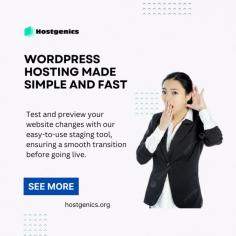 Get your WordPress site up and running quickly with Hostgenics. Our easy-to-use, high-performance hosting ensures fast load times, enhanced security, and hassle-free management, so you can focus on growing your site.


