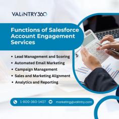 VALiNTRY360 offers comprehensive Salesforce Account Engagement Services, empowering businesses to streamline their marketing and sales processes. Key functions include lead scoring and grading to identify high-priority prospects, automated email campaigns for personalized communication, and advanced analytics for tracking campaign performance. The platform enables seamless integration with Salesforce CRM, ensuring alignment between sales and marketing teams. Additional features like dynamic content, behavior tracking, and ROI analysis help optimize customer engagement and drive growth. VALiNTRY360’s expertise ensures businesses fully leverage Salesforce Account Engagement Services to achieve measurable success and create meaningful customer experiences.
For more info: https://valintry360.com/services/salesforce-account-engagement-pardot-services
Contact us: 1-800-360-1407
Email : info@valintry.com