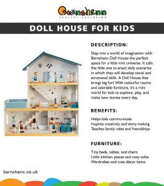 Explore beautifully crafted wooden doll houses at Barnshenn. Complete with furniture, these timeless toys inspire creative play and storytelling! for More information:- https://barnshenn.co.uk/wooden-toys/role-play-toys/wooden-doll-house.html