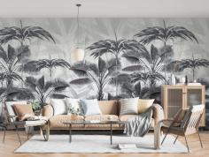 Transform your space into a peaceful paradise with our Bushy Tranquil Palms Wallpaper Murals.