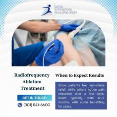 Discover effective Radiofrequency Ablation in Maryland at Capital Interventional Pain and Spine Center. This minimally invasive procedure targets pain by disrupting nerve signals, providing long-lasting relief for chronic conditions. Our experienced team is dedicated to patient comfort and optimal outcomes, ensuring you regain your quality of life. 
