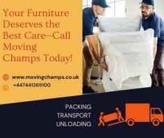 At Moving Champs, we specialize in hassle-free furniture removals across the UK. Whether you're relocating a single piece or an entire set, our expert team ensures safe handling and secure transportation. 