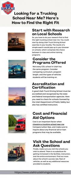 Wondering how to choose the right trucking school near me? With Utah Truck Driving School, gain the skills needed to secure your Utah commercial driver’s license. Stand out with training from one of the leading CDL schools in Utah and set your career in motion today! Visit here to know more:https://utahtruckdrivingschoolblog.wordpress.com/2024/11/27/looking-for-a-trucking-school-near-me-heres-how-to-find-the-right-fit/