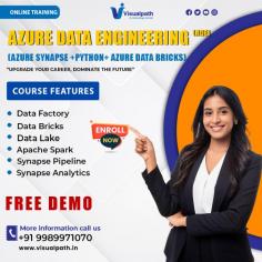 Visualpath Advance your skills with Azure Data Engineer Training. Expert-led training for real-world application. Enroll now for comprehensive  Azure Data Engineer Training Online and career growth. We provide Online Training Courses study materials, interview questions, and real-time projects to help students gain practical skills. Enroll for a Free Demo. Call us: - +91-9989971070 Course Covered:  Azure Data Factory (ADF), Azure Data bricks, Azure Synapse Analytics, Azure SQL Database, Azure Cosmos DB, Azure Blob Storage, Azure Data Lake, SQL, Power BI WhatsApp: https://www.whatsapp.com/catalog/919989971070/ Blog link: https://visualpathblogs.com/ Visit us: https://www.visualpath.in/online-azure-data-engineer-course.html