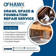 Reliable Crawl Space Repairs with Hawk Crawl Space & Foundation Repair
Say goodbye to moisture and structural issues with dependable crawl space repairs from Hawk Crawl Space & Foundation Repair. Keep your home secure and dry.