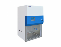 LabDex Biological Safety Cabinet Class II provides protection with 70 percent air circulation and 30 percent exhaust. It features two HEPA filters, a motorized front window, a UV lamp for sterilization, and an LCD display for monitoring key parameters. It is designed for microbiological research and is energy-efficient.