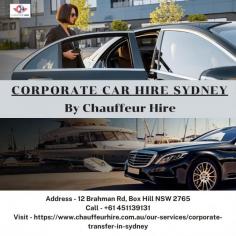 Corporate Car Hire Sydney by Chauffeur Hire ensures reliable, luxurious, and professional transportation tailored for business needs. To know more, visit -  https://www.chauffeurhire.com.au/our-services/corporate-transfer-in-sydney
