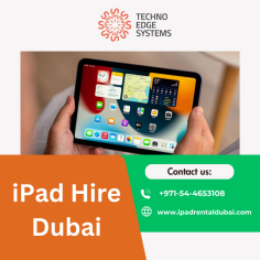 We offers best iPad Air Hire in any space that Techno Edge System L.L.C, offers, in any quantity, for delivery anywhere. We have 24/7 remote support, Reliable delivery, easy return. Please Contact +971-54-4653108.
Visit site: https://www.ipadrentaldubai.com/
