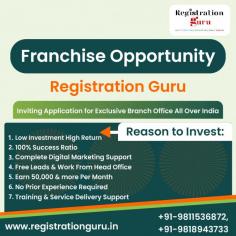 Take advantage of our wonderful franchise opportunity to unlock the potential of a business strategy! Join a reputable company and take advantage of complete support, such as operational direction, marketing help, and training. As a franchise partner, you will have access to popular systems, a devoted clientele, and the opportunity to create a profitable business of your own. This business, which combines minimal risk and huge growth potential, is ideal for prospective entrepreneurs. Join us today to start along the path to financial independence.