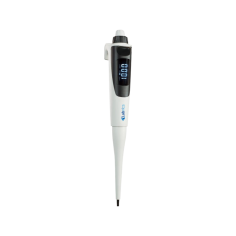 Labnics Electronic Pipette: A single-channel, 100-1000 μL unit with 5 μL increments. It ensures accuracy and repeatability through self-calibration, ISO 8655 compliance, digital control, and minimal force pipetting. Equipped with a Li-ion battery for extended use and a convenient battery indicator.

