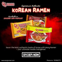 Experience authentic Korean flavors with Wang Ramen! Choose from Spicy Ramen, Kimchi Ramen, or Hot & Spicy Chicken Ramen. Ready in minutes, perfect for quick meals or late-night cravings. Order now on Flipkart and Amazon or contact 9310627711 for bulk purchases. Taste the magic of Korea in every bite!

For more please visit our website: https://wangramen.com/shop/