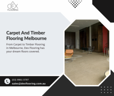 Versatile Carpet And Timber Flooring Melbourne Selection

For Carpet And Timber Flooring Melbourne, Dex Flooring provides high-quality solutions suited to any decor. Our carpets and timber floors bring elegance and warmth, making them ideal for Melbourne interiors.