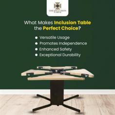 Dine in Style & Comfort: Revolutionize your mealtime with the Inclusion Table—where design meets accessibility for wheelchair users
