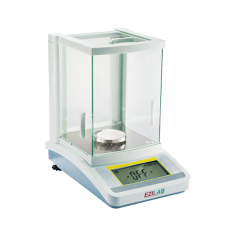 Electronic Balance EZL-EB62
Electronic Balance offers precise weighing with 0.1mg readability and 110g capacity, featuring a durable build, 360° anti-electrostatic draft shield, and an 80mm weighing plate. Its intuitive color screen ensures easy operation, making it ideal for lab use with petri dishes and aluminum samples.