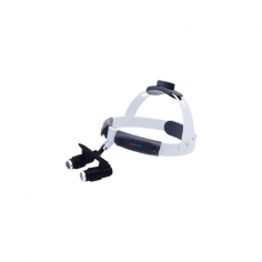 Medzer Head Band Light with Loupe provides 5.0x magnification, adjustable work distances of 340mm, 420mm, and 500mm, a high-brightness headlight, a long-lasting lithium battery, angle adjustability, replaceable headwear, flexible positioning, and pupil distance adjustment for comfort.