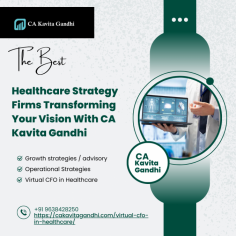 CA Kavita Gandhi, a leading healthcare business consultant, specializes in providing strategic insights and tailored solutions to navigate the complexities of the healthcare sector. With expertise in financial planning, compliance, and operational efficiency, she empowers healthcare organizations to achieve sustainable growth and success in a competitive landscape.

Visit Us: https://cakavitagandhi.com/virtual-cfo-in-healthcare/