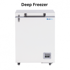 Labnics deep freezer is a horizontal chest type cold storage system with a capacity of 105 liters. It operates within a temperature range of minus 10 to minus 25 degrees Celsius, suitable for freezing needs. Designed to work in ambient temperatures of 10 to 32 degrees, it features 1 reliable compressor.
