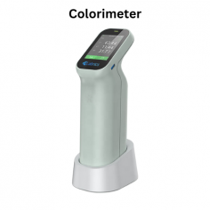 Labnics color card reading colorimeter measures colored samples with an 8 degree diffusion illumination system, supporting modes with or without the specular component. It analyzes various color indices, operates in a wavelength range of 400 to 700 nanometers, and offers precise results.
