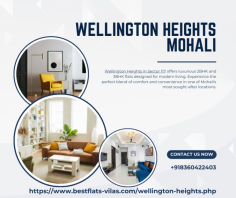 Discover luxury 2BHK and 3BHK flats at Wellington Heights, Sector 117, Mohali. Ready-to-move-in apartments with world-class amenities. Contact us today for details.
