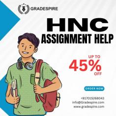 Save time and stress by using Gradespire’s affordable HNC assignment help. Our team of experienced experts is ready to provide you with detailed and well-researched solutions for your HNC assignments. Whether you're working on a complex project or a simple essay, we are committed to delivering high-quality work tailored to your requirements. With reliable assistance at competitive prices, achieving academic success has never been easier.