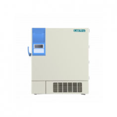 Labtro -86°C Ultra-Low Vertical Freezer offers a 678 L capacity with a microprocessor-based temperature control system and touchscreen display. It features an alarm system with direct cooling and manual defrost and is equipped with single or dual compressors for uniform air distribution.