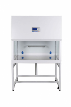 LabExpo PCR Cabinet ensures safety with anti-UV motorized windows, an interlock UV lamp, and a 90-minute preset timer. It features a stainless steel work table and a washable pre-filter. 0.3 micron HEPA filter, adjustable airflow 0.3 to 0.5 mps, dual LED lamps, and an antibacterial-coated body for decontamination.