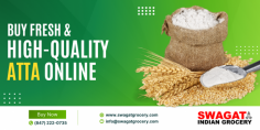 Buy atta online from Swagat Indian Grocery for premium-quality flour delivered to your doorstep. Enjoy authentic taste and convenience with our trusted service. Call at (847) 222-0735.
