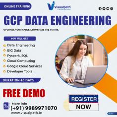 Visualpath offers the Best GCP Data Engineer Training Conducted by real-time experts call us at +91-9989971070  Visit: https://www.visualpath.in/online-gcp-data-engineer-training-in-hyderabad.html 