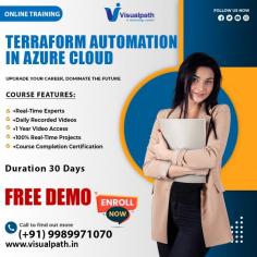 Visualpath is the Leading and Best Terraform Automation in Azure Online Training in Hyderabad. Call +91-9989971070. Visit: https://www.visualpath.in/terraform-online-training.html 