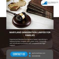 Experienced Maryland immigration lawyer specializing in helping families navigate visas, green cards, citizenship, and reunification processes with compassionate legal support.