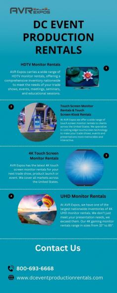 Experience the difference with AVR Expos: Top audio-visual rentals for trade shows and business events nationwide. We stand out in a crowded field of AV rental companies. As a growing company we have a proven track record of success.