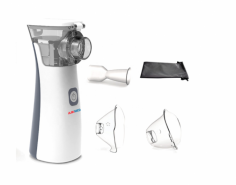 Abimed Mesh Nebulizer delivers medication efficiently with fine particles for effective respiratory therapy. It operates at a low noise level, includes self-cleaning functionality, and supports a wide operational range, ensuring reliable performance and convenience for users in various healthcare settings.