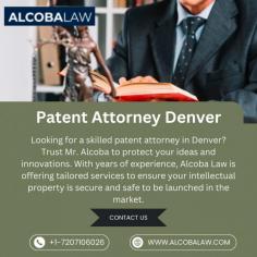 Looking for a skilled patent attorney in Denver? Trust Mr. Alcoba to protect your ideas and innovations. With years of experience, Alcoba Law is offering  tailored services to ensure your intellectual property is secure and safe to be launched in the market. Contact us today and safeguard your future!