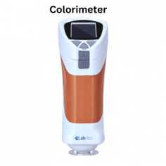 Labnics Colorimeter uses the Specular Component Excluded measuring method with an illumination system offering an 8 degree viewing angle and diffuse lighting. It features an 8 millimeter aperture, a Daylight 65 light source, a measuring range of lightness1 to 100, and high repeatability below 0.08.

