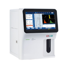 Hematology Analyzer EZL-HA103 

Ezilab Hematology Analyzer is a 5-part differential device delivering accurate CBC results in under a minute. It requires just 20µl of blood, processes 60 tests per hour, supports 29 parameters, stores 10,000 data points with histograms, and includes an intuitive touchscreen interface.
