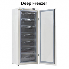 Labnics Deep Freezer is an ergonomically designed upright cold storage system with a low temperature range of negative ten to negative 25 degrees Celsius. It offers 278 liters of storage, direct cooling, and manual defrost, operates quietly at 46 decibels, and ensures efficient preservation.
