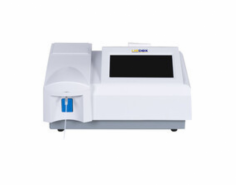 Labdex Semi-Automatic Chemistry Analyzer features a 7-inch touch screen LCD display with 7 wavelengths, an absorbance range of 0 to 4.500 Abs, and an incubation system with a precision of plus or minus 0.1°C. It supports 90 pre-programmed tests, stores 10,000 results, and ensures real-time quality control.