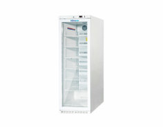 Advalab Medical Refrigerator is a spark-free unit with a forced air cooling system for consistent temperature control, a 135-liter capacity, and an adjustable range of 2 to 8 degrees Celsius. It features a digital display, microprocessor control, a lockable door, adjustable shelves, LED lighting, and built-in alarms.
