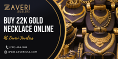 Buy 22k gold necklace online at Zaveri Jewelers. Discover a stunning collection of high-quality gold jewelry perfect for every occasion. Buy now and elevate your style! Call at (732) 404-1885.
