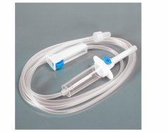 Abimed Infusion Set is a sterile, DEHP-free device designed for safe fluid or blood delivery. It features a vented spike, drip chamber, and precision filter, ensuring effective and reliable performance. The set includes a light-proof design, roller clamp, and latex-free components for enhanced safety. 