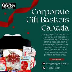 Struggling to find the perfect corporate gift baskets in Canada? Glitter Gift Baskets offers a wide selection of premium gift baskets, from gourmet treats to luxury items, perfect for clients, employees, or business partners across Canada. Contact us today!
