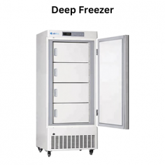 Labnics Deep Freezer is an ergonomically designed upright cold storage system with a temperature range of negative 10 degrees Celsius to negative 25 degrees Celsius. It offers a capacity of 268 liters, uses direct cooling, and consumes 3 kilowatt hours per day for efficient operation.
