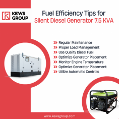 Maximizing fuel efficiency in a 7.5 KVA silent diesel generator is essential for cost savings and environmental impact. Here are practical tips to enhance performance and reduce fuel consumption effectively. For more information visit us at www.kewsgroup.com