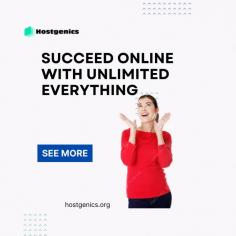 Empower your online journey with Hostgenics' unlimited hosting solutions. Enjoy limitless bandwidth, storage, and possibilities, all backed by 24/7 expert support to ensure your success online.


