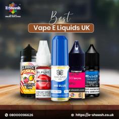 E-Sheesh offers the best vape e-liquids UK, designed to provide an unforgettable vaping experience. With a variety of flavours to choose from, our premium e-liquids deliver rich, smooth hits every time. Crafted with quality ingredients, we ensure top-notch flavour and satisfaction in every puff. Explore our collection and elevate your vaping journey.
Visit Us: https://e-sheesh.co.uk/collections/e-liquids 
