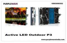 An outdoor LED video wall is a unique display screen mounted on the façade of a building that dramatically transforms the look of the building and makes it come alive. This giant screen from PURPLEWAVE INDIA offers a wide panoramic view that looks spectacular, especially because the picture quality is very good.